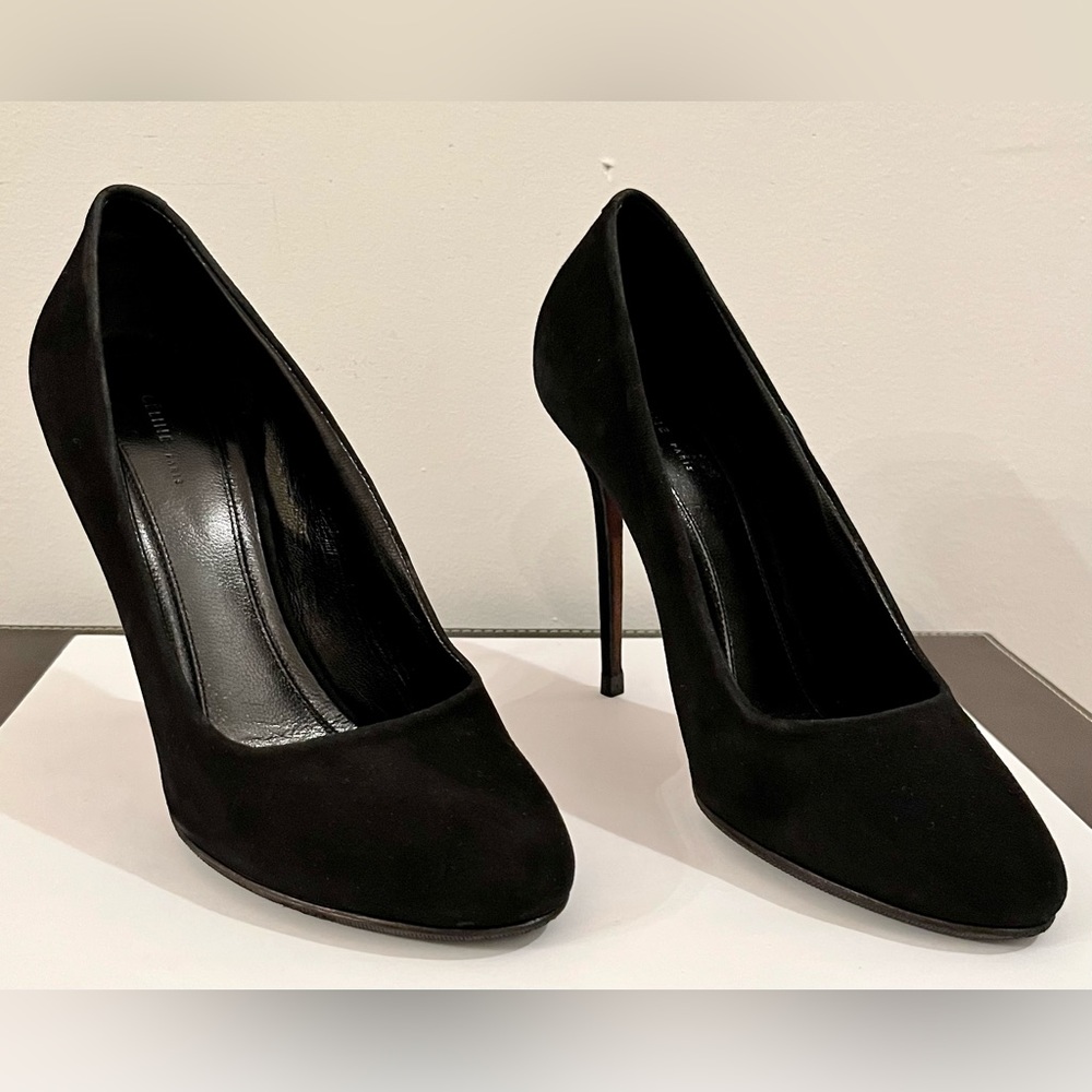 ‘OLD CELINE’ PHOEBE PHILO black suede stiletto pump EU 36 (US 6)